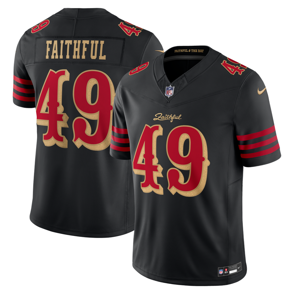 The Faithful San Francisco 49ers Black Rivalries Collection Stitched Limited Jersey
