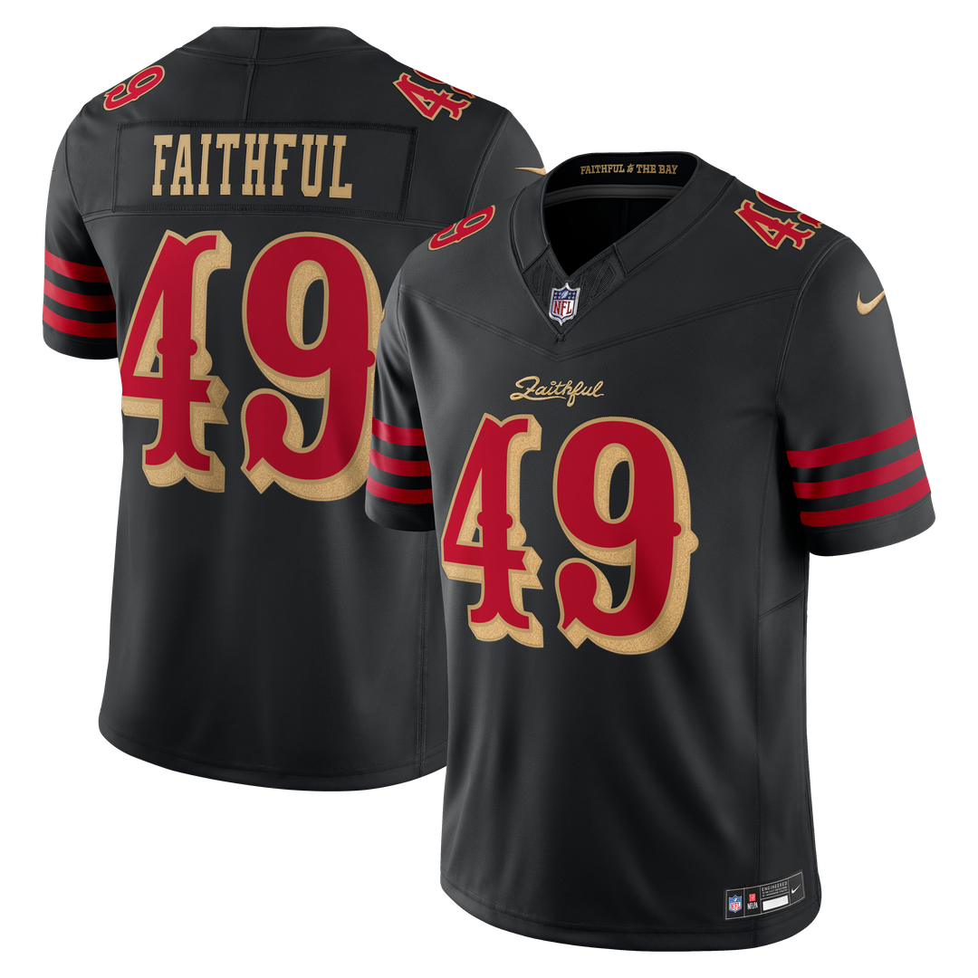 The Faithful San Francisco 49ers Black Rivalries Collection Stitched Limited Jersey