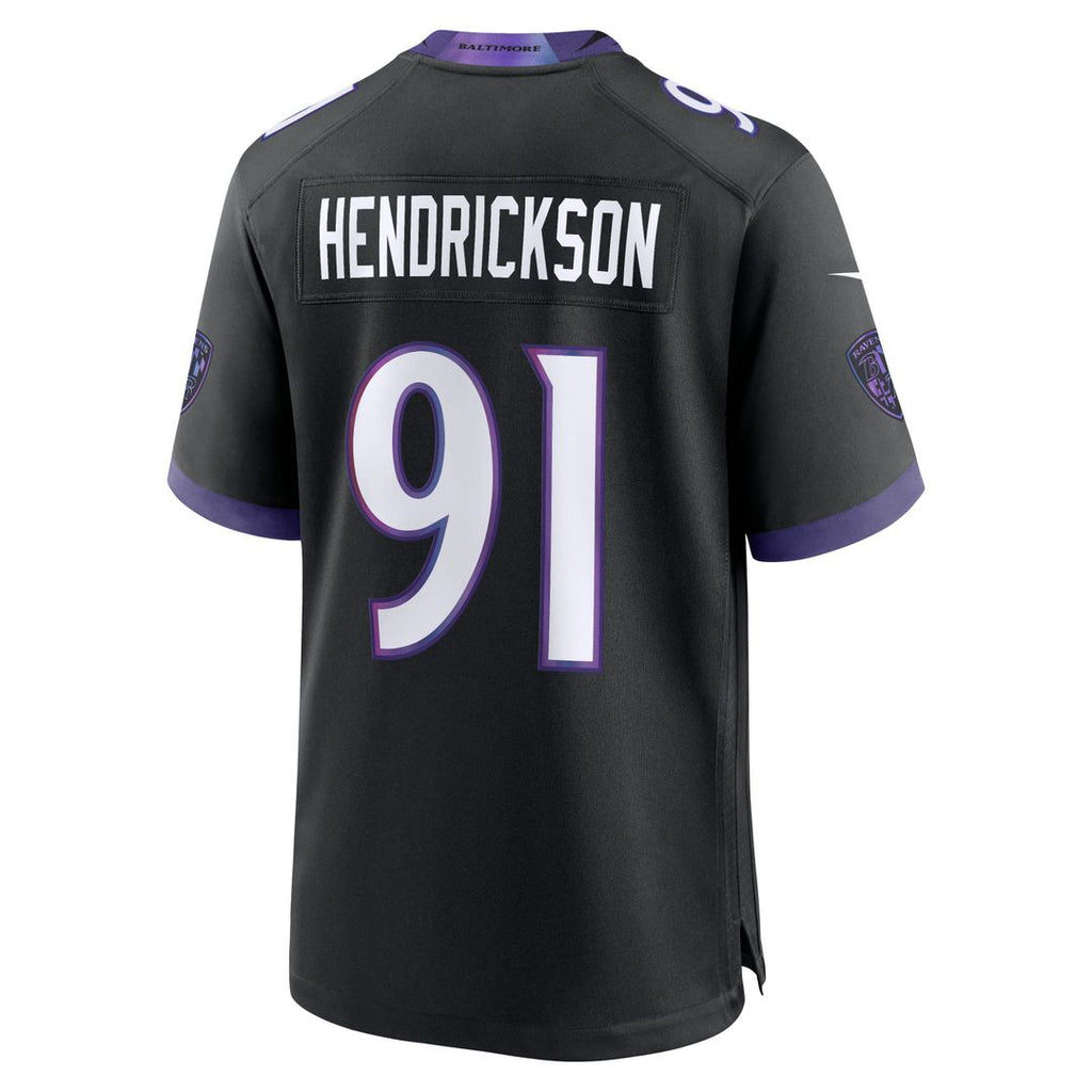 Trey Hendrickson Baltimore Ravens Black Alternate Game Jersey