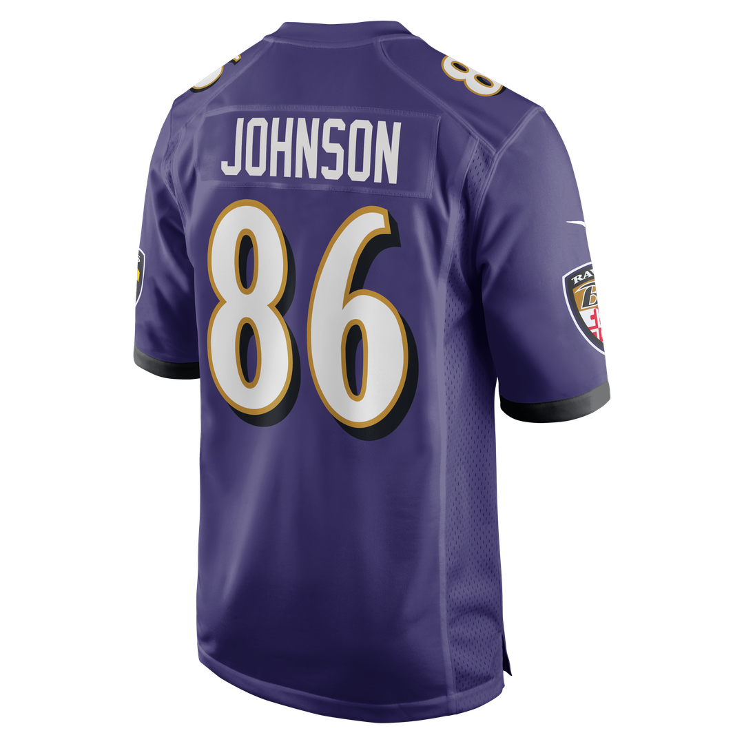 Cornelius Johnson Baltimore Ravens Purple Team Game Jersey