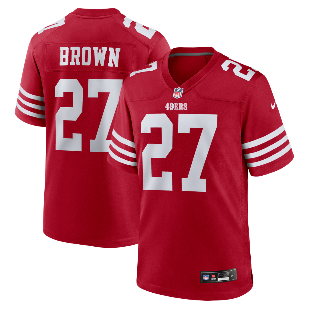 Ji'Ayir Brown San Francisco 49ers Scarlet Team Game Jersey