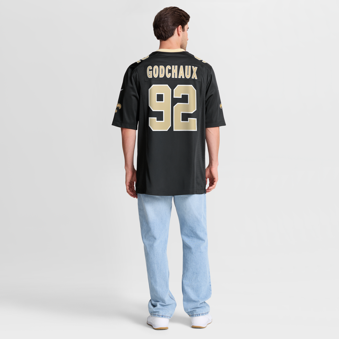 Davon Godchaux New Orleans Saints Black Team Game Jersey