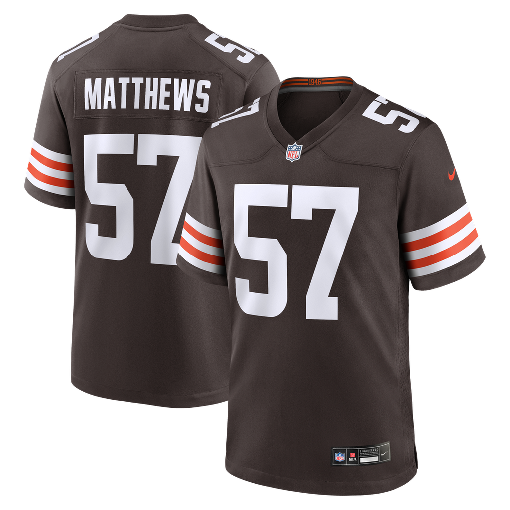 Clay Matthews Cleveland Browns Brown Game Retired Player Jersey