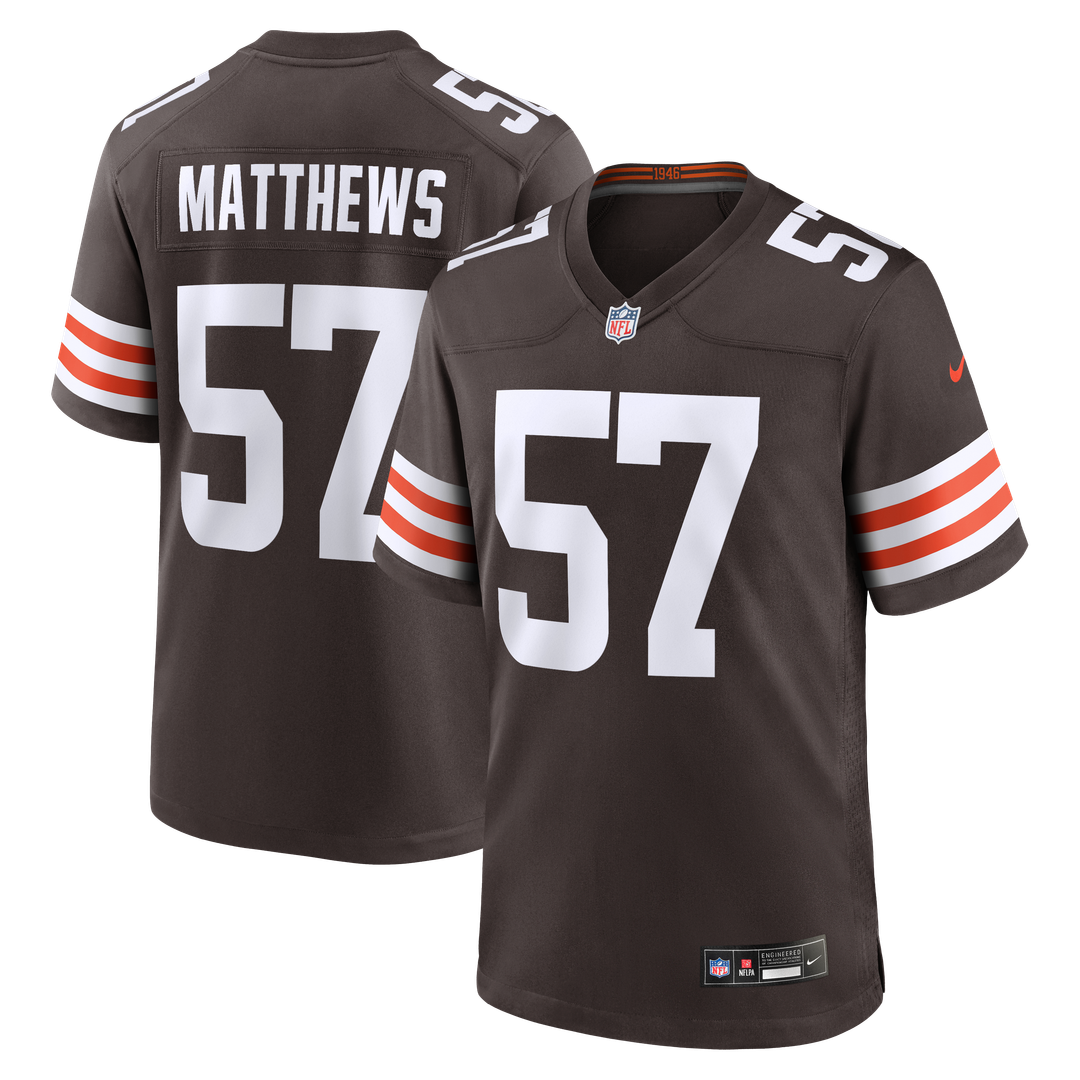 Clay Matthews Cleveland Browns Brown Game Retired Player Jersey