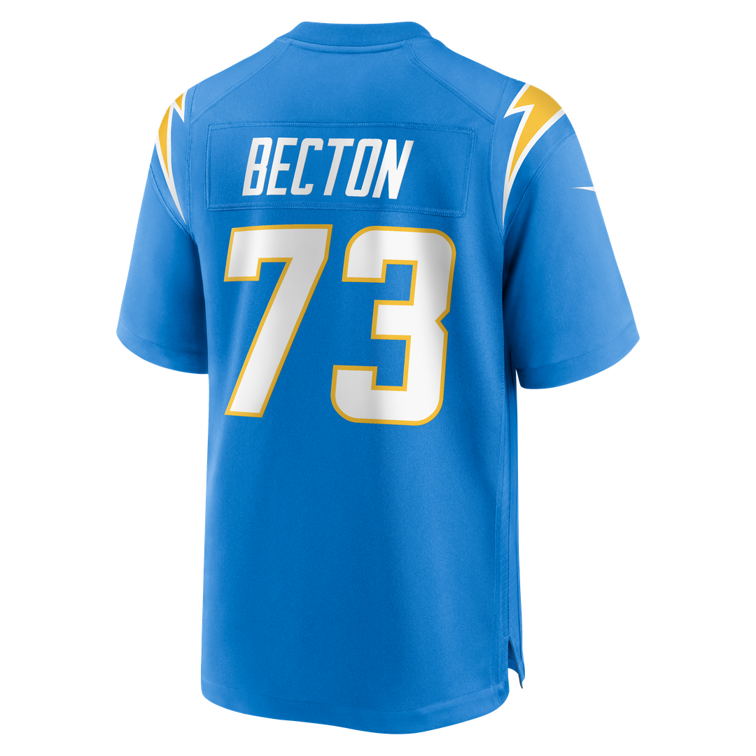 Mekhi Becton Los Angeles Chargers Powder Blue Team Game Jersey