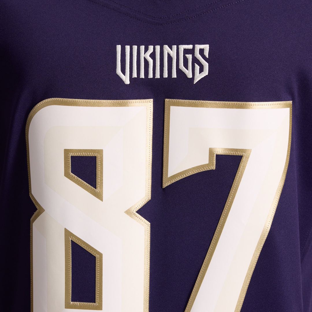 T.J. Hockenson Minnesota Vikings Purple 2026 Rivalries Collection Stitched Limited Jersey