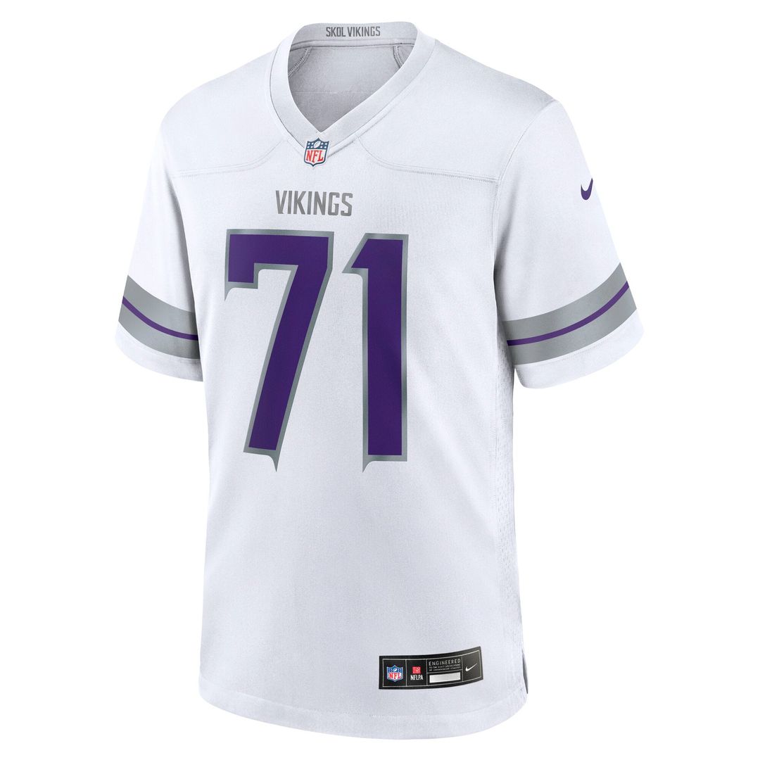 Christian Darrisaw Minnesota Vikings White Alternate Game Jersey