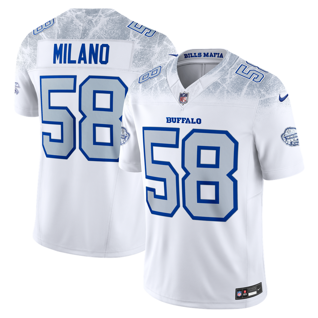 Matt Milano Buffalo Bills White Rivalries Collection Stitched Limited Jersey