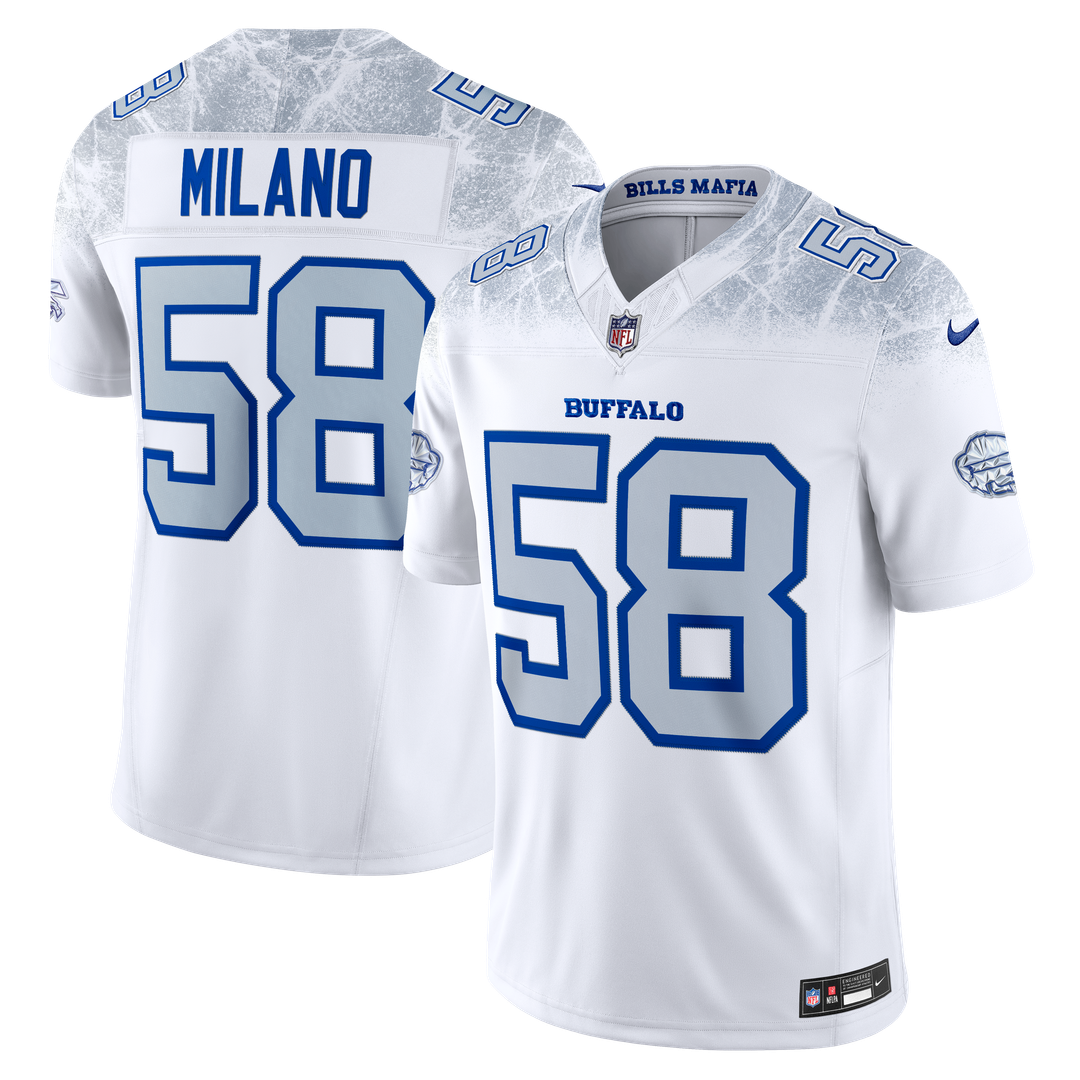 Matt Milano Buffalo Bills White Rivalries Collection Stitched Limited Jersey
