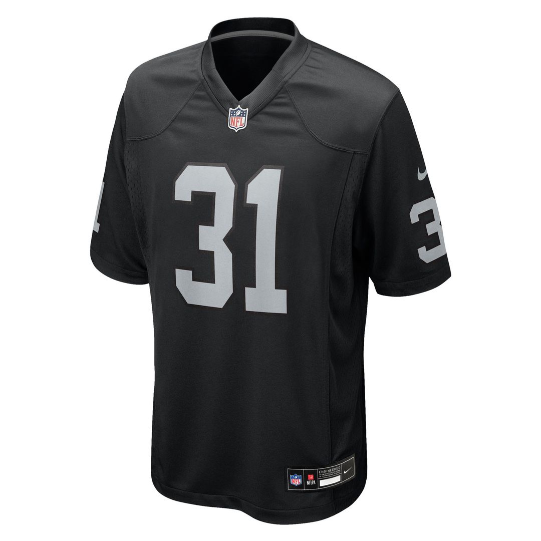 Raheem Mostert Las Vegas Raiders Black Team Game Jersey