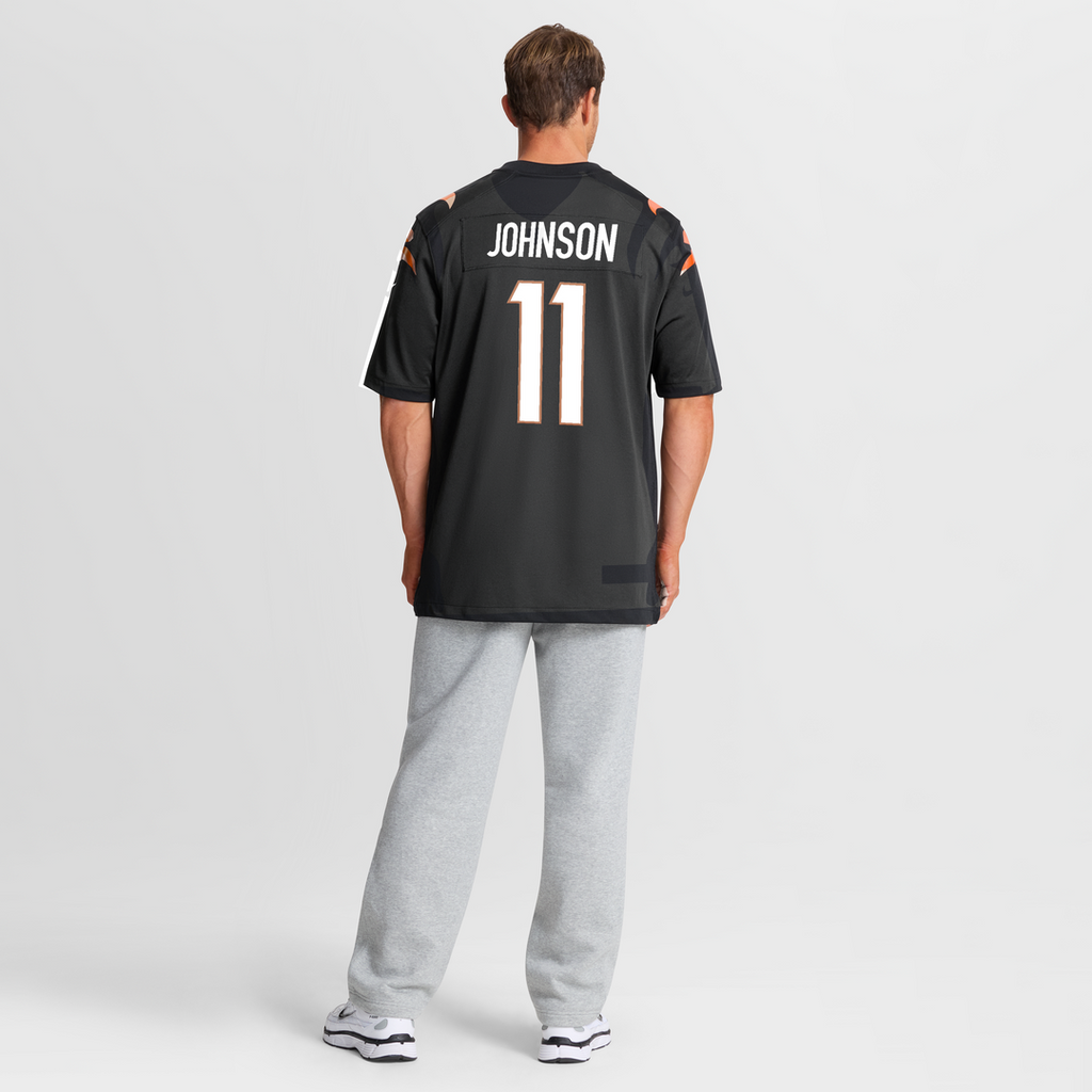 Josh Johnson Cincinnati Bengals Black Team Game Jersey