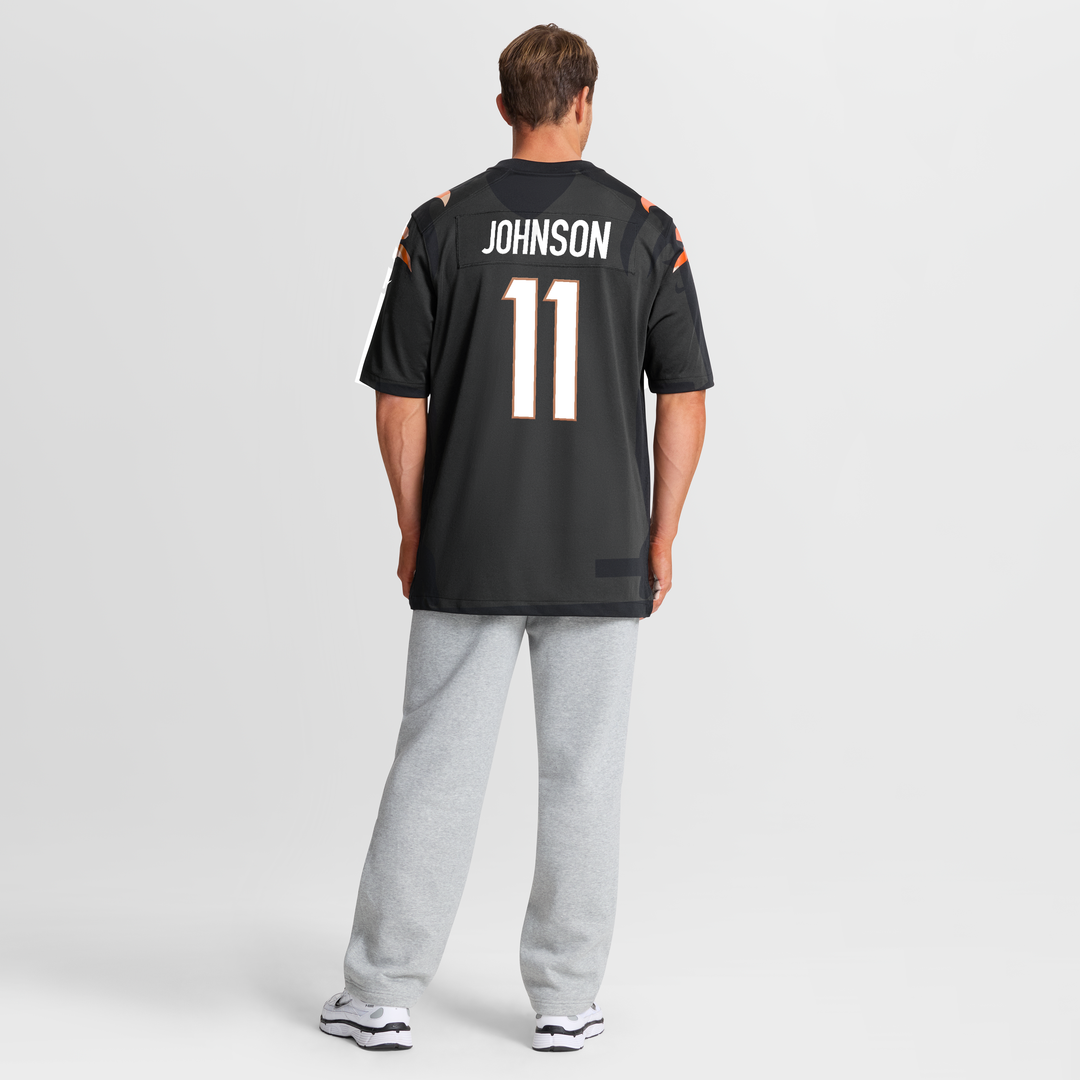 Josh Johnson Cincinnati Bengals Black Team Game Jersey