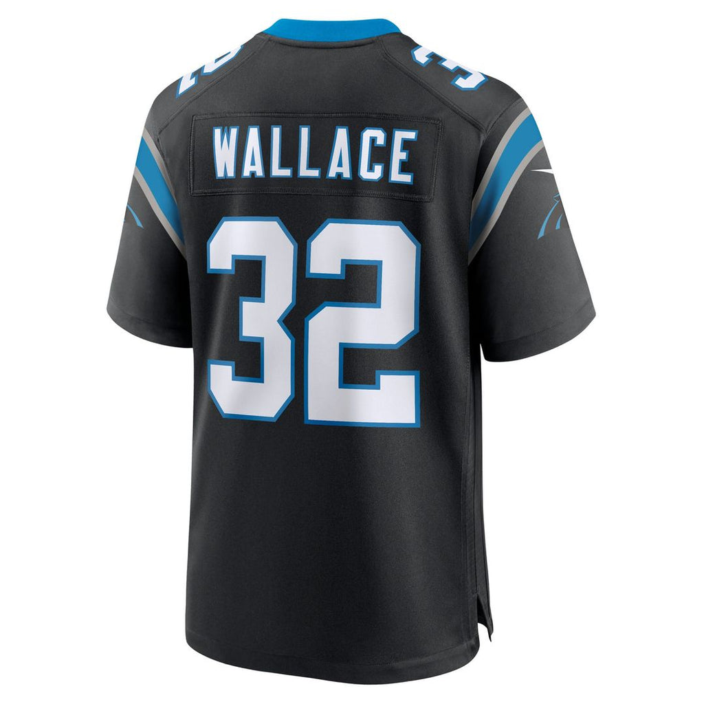 Trevin Wallace Carolina Panthers Black Team Game Jersey