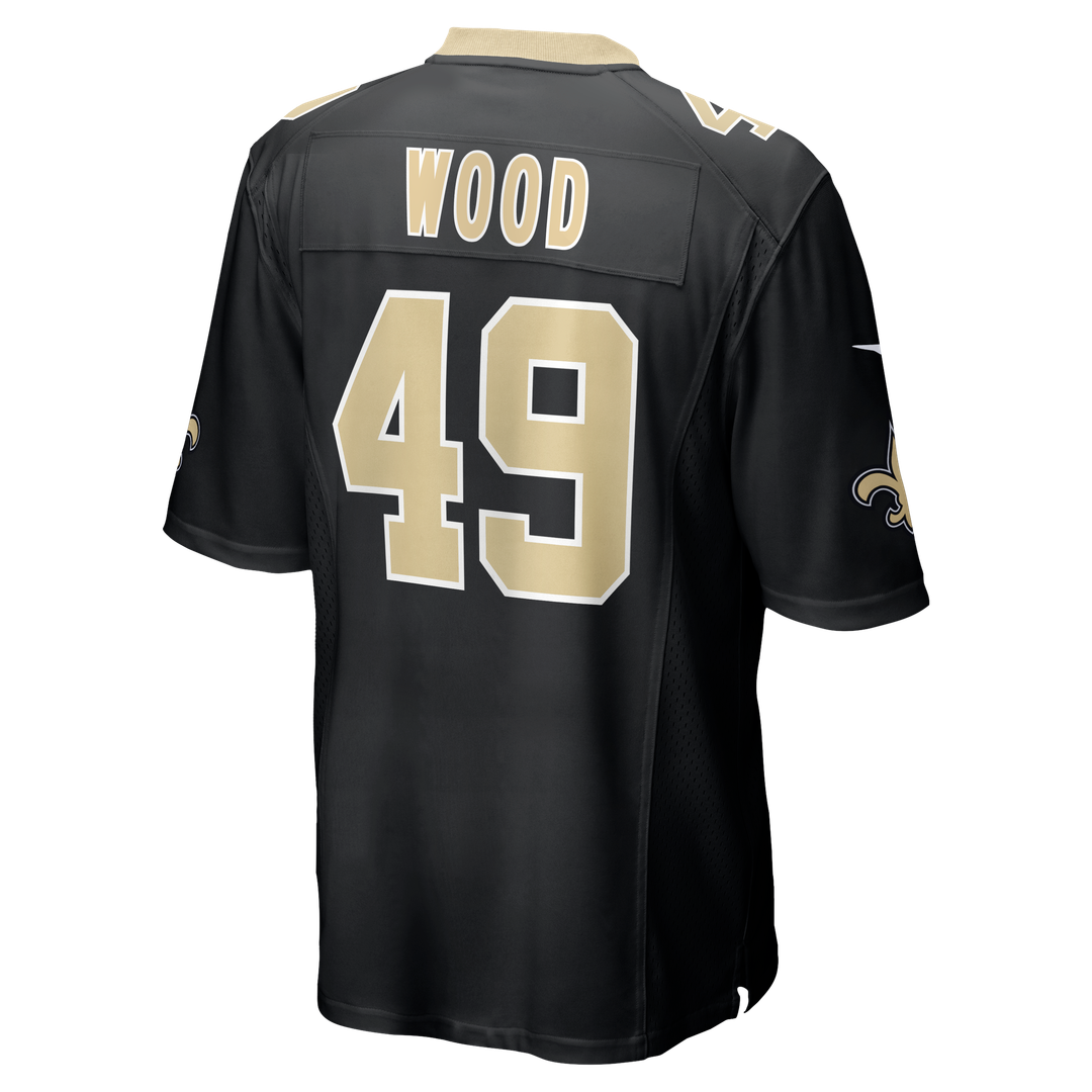 Zach Wood New Orleans Saints Black Game Jersey