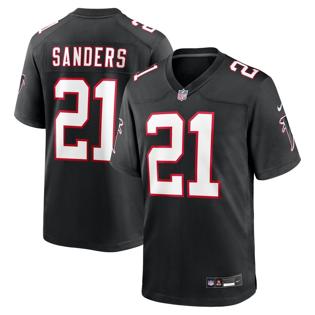 Deion Sanders Atlanta Falcons Black Retired Player Alternate Game Jersey