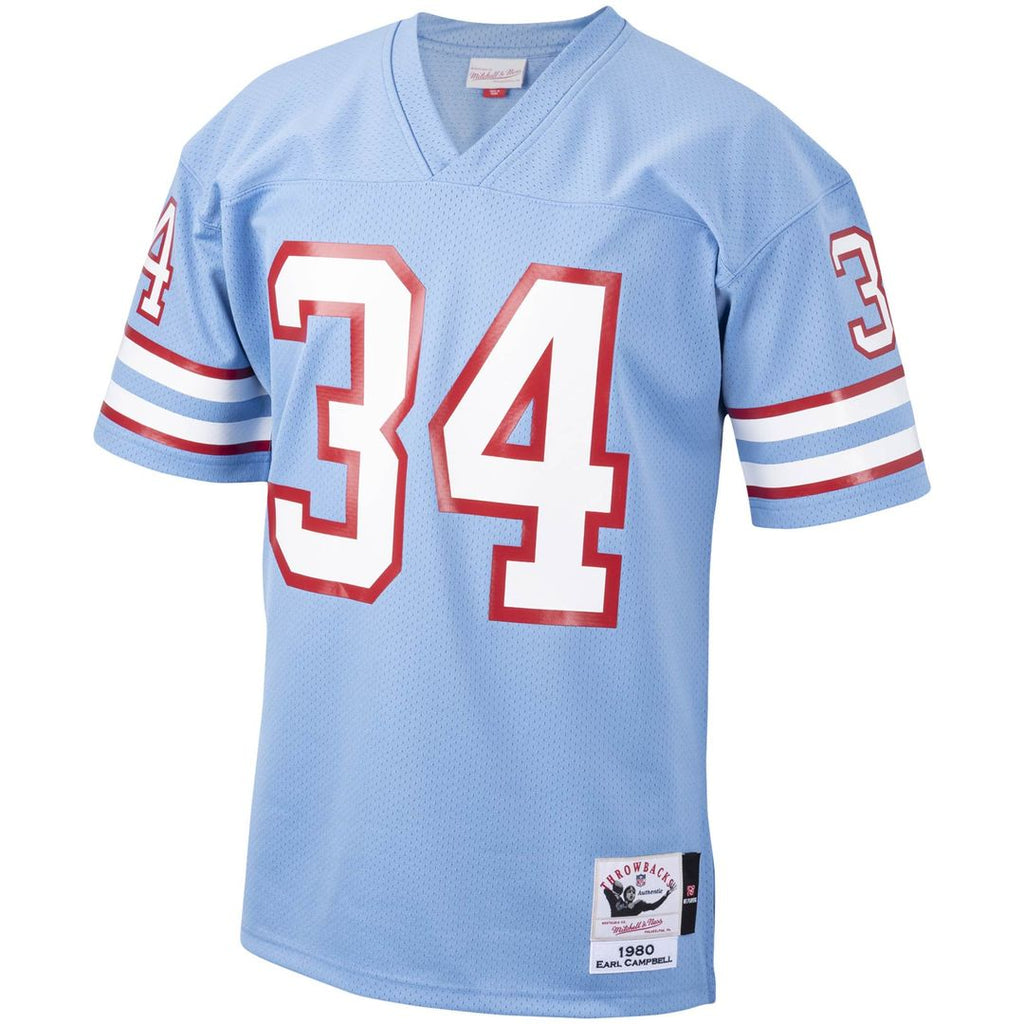 Earl Campbell Houston Oilers 1980 Light Blue Authentic Throwback Retired Player Jersey