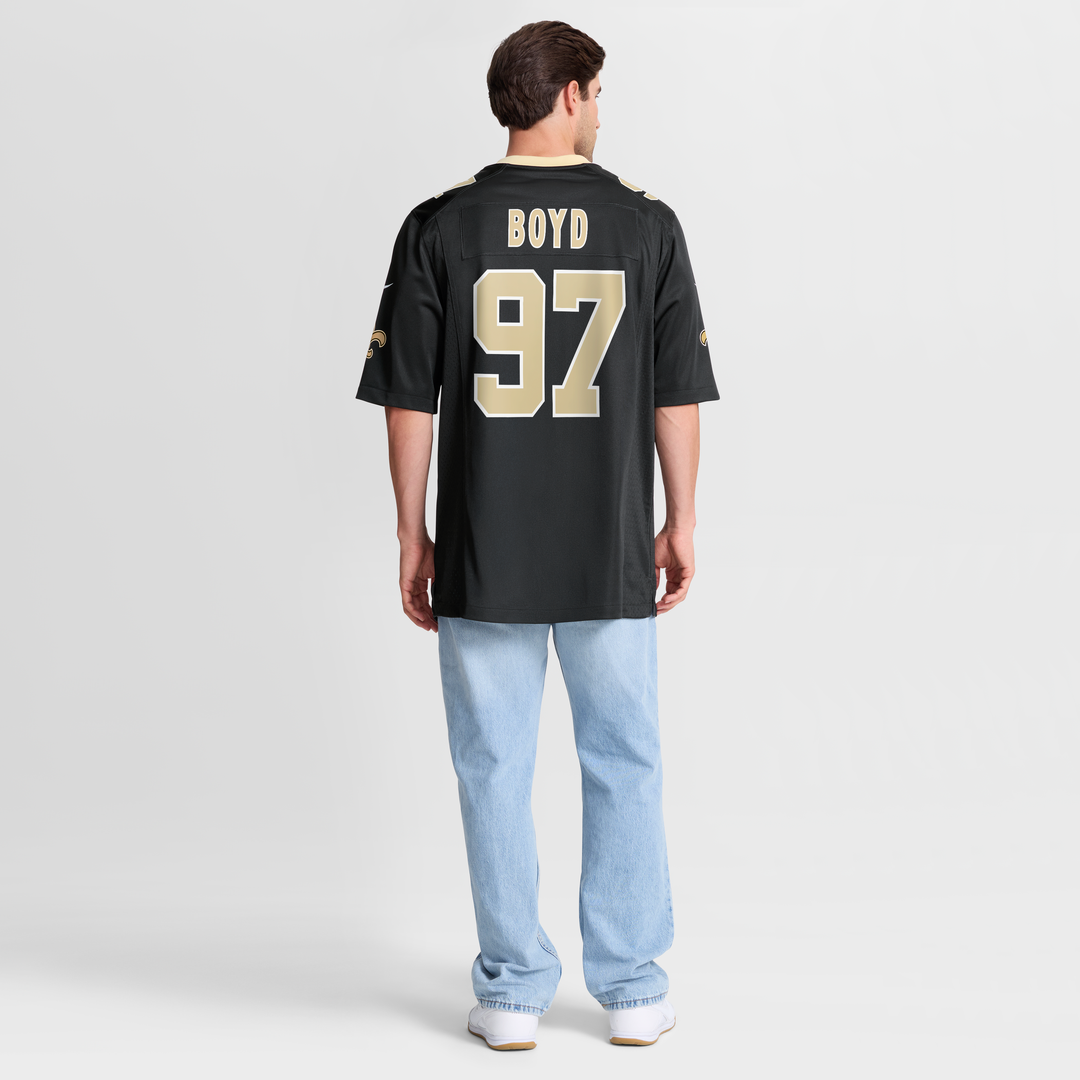 Khristian Boyd New Orleans Saints Black Game Jersey