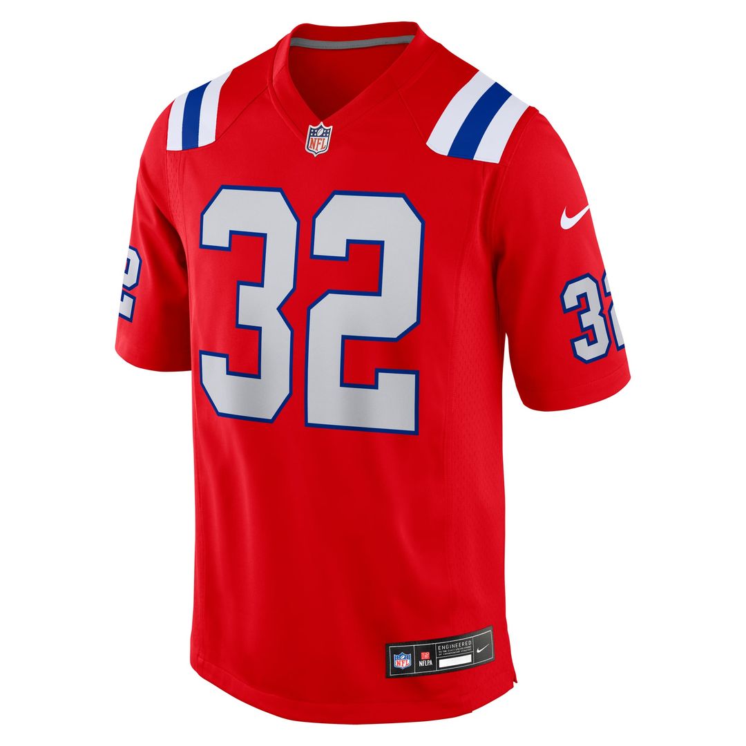 TreVeyon Henderson New England Patriots Red Alternate Game Player Jersey