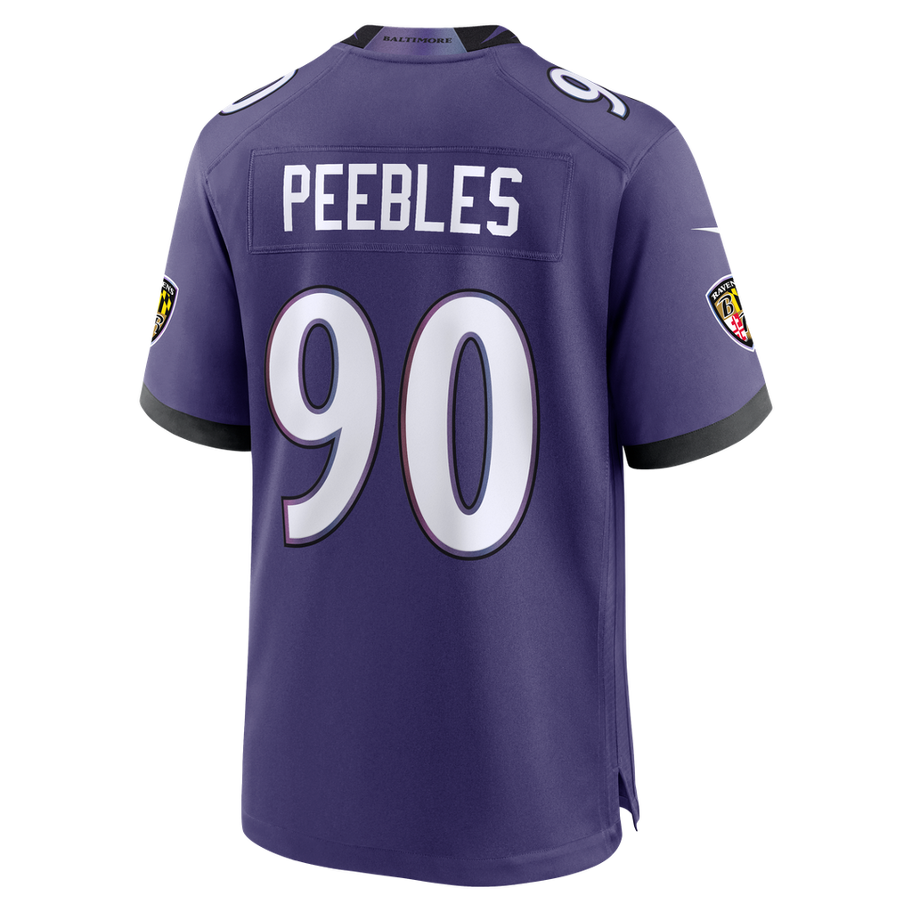 Aeneas Peebles Baltimore Ravens Purple Team Game Jersey