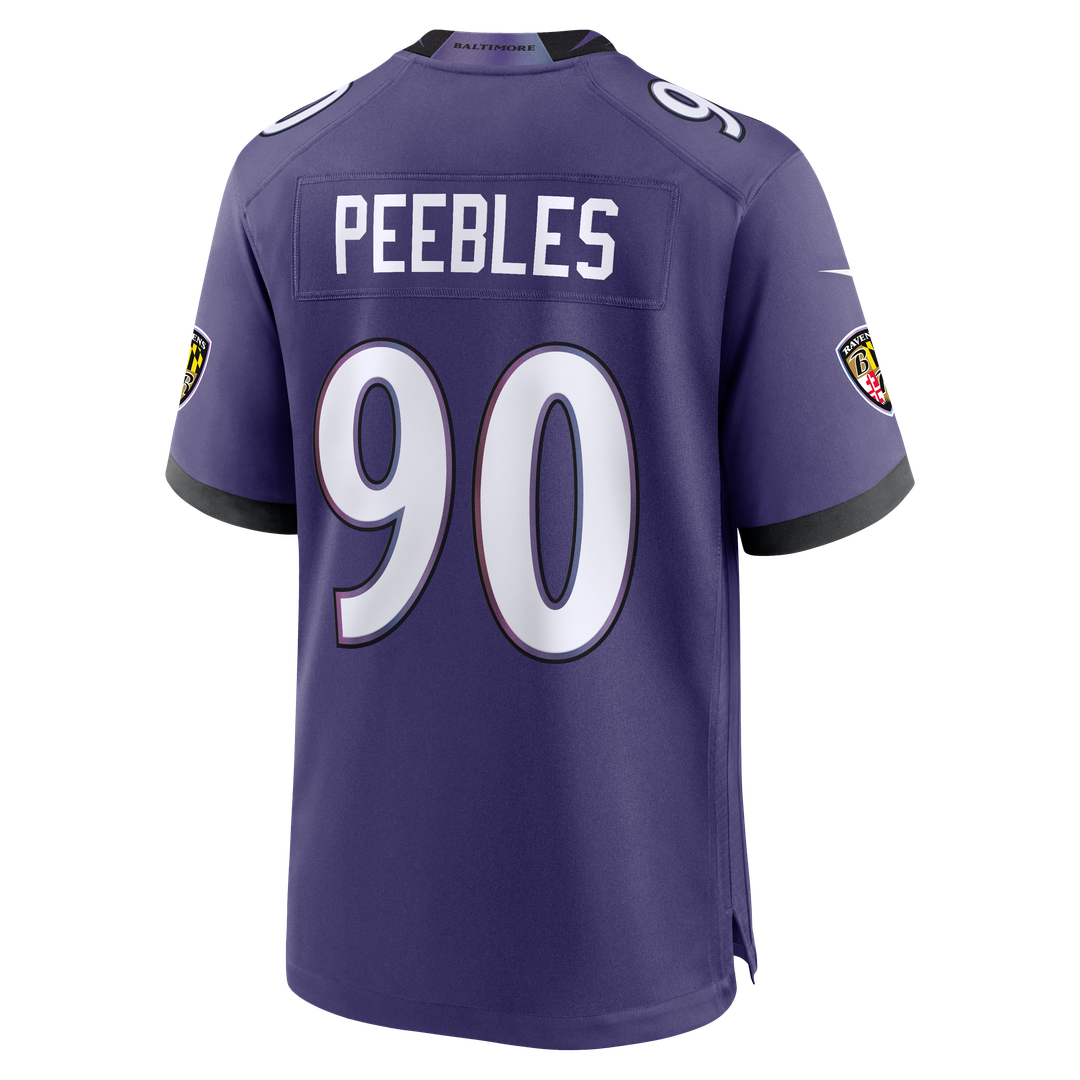 Aeneas Peebles Baltimore Ravens Purple Team Game Jersey