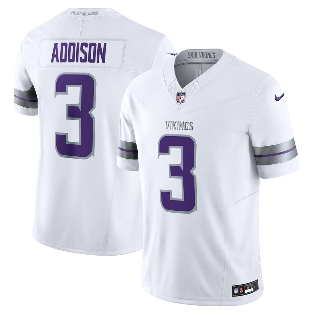 Jordan Addison Minnesota Vikings White Alternate Vapor F.U.S.E. Limited Jersey