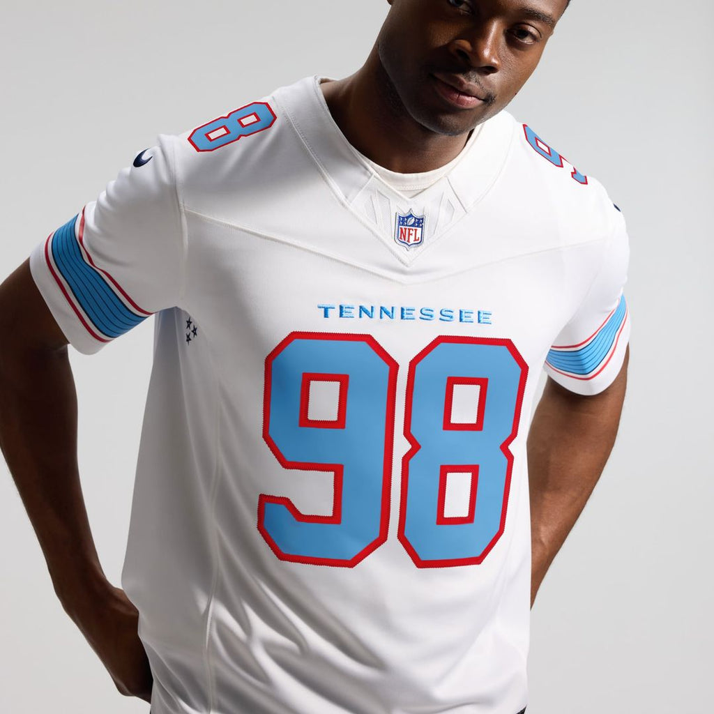 Jeffery Simmons Tennessee Titans White Vapor F.U.S.E. Stitched Limited Jersey