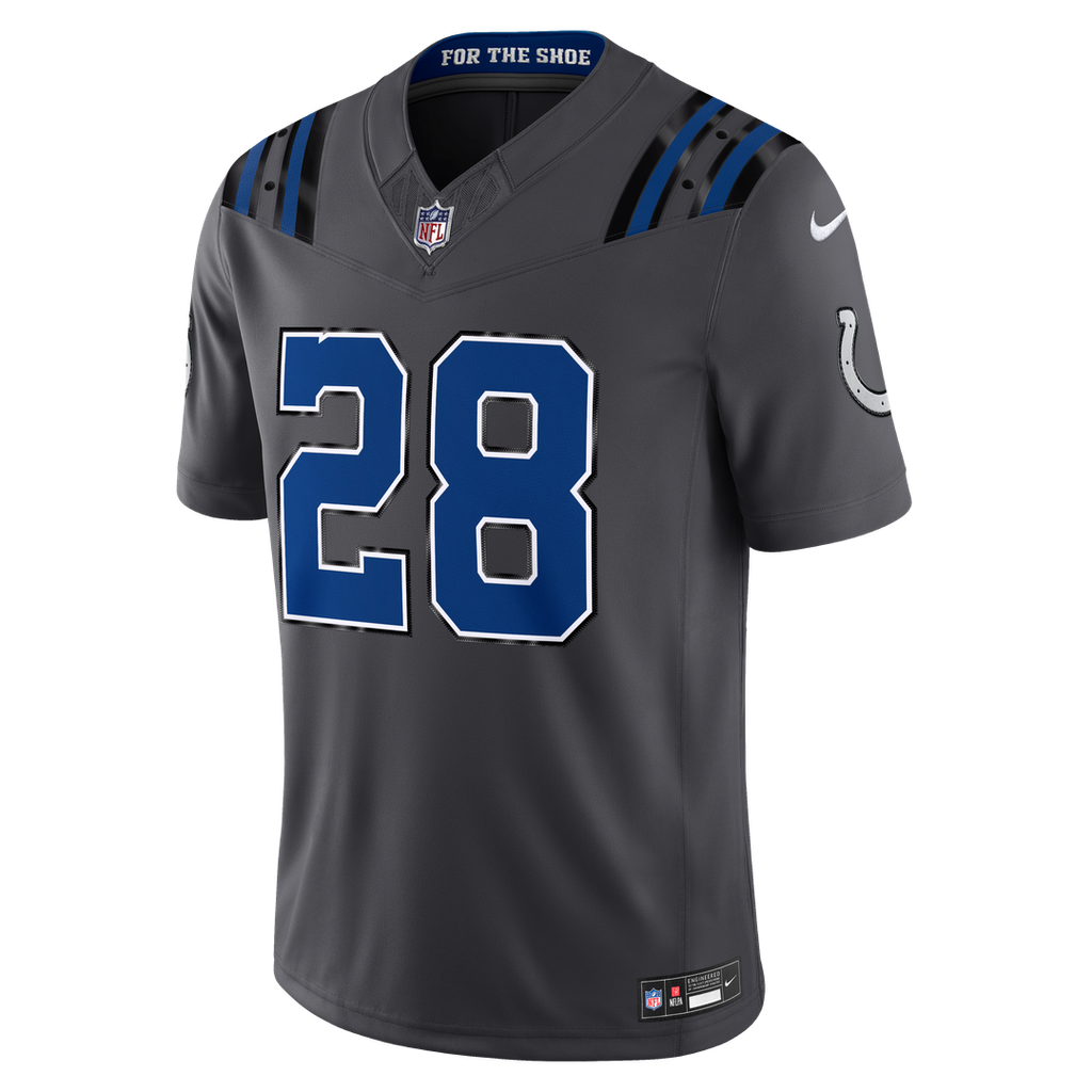 Jonathan Taylor Indianapolis Colts Anthracite 2026 Rivalries Collection Stitched Limited Jersey