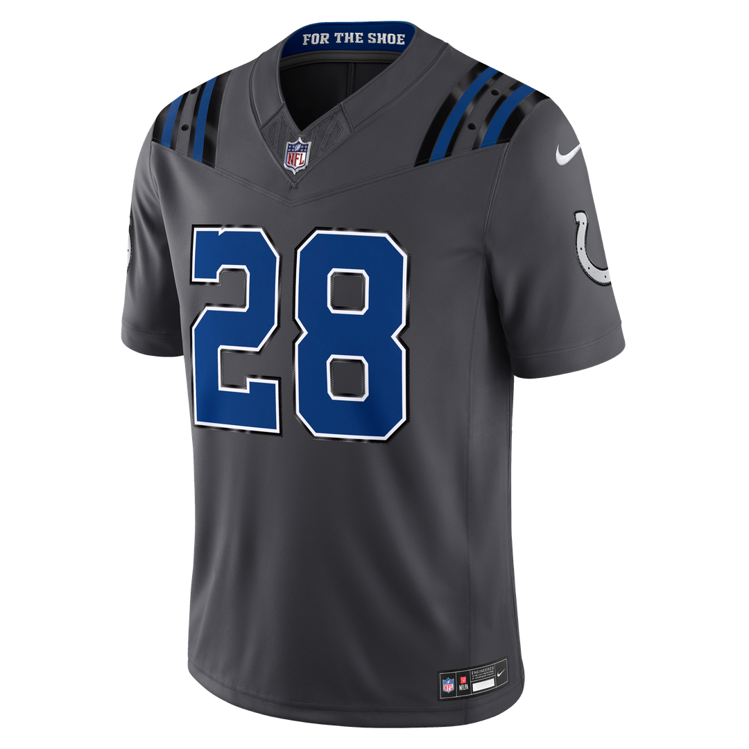 Jonathan Taylor Indianapolis Colts Anthracite 2026 Rivalries Collection Stitched Limited Jersey