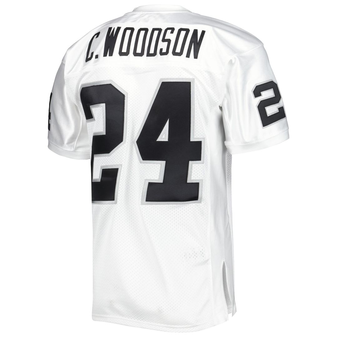 Charles Woodson Las Vegas Raiders 2002 White Authentic Throwback Retired Player Jersey