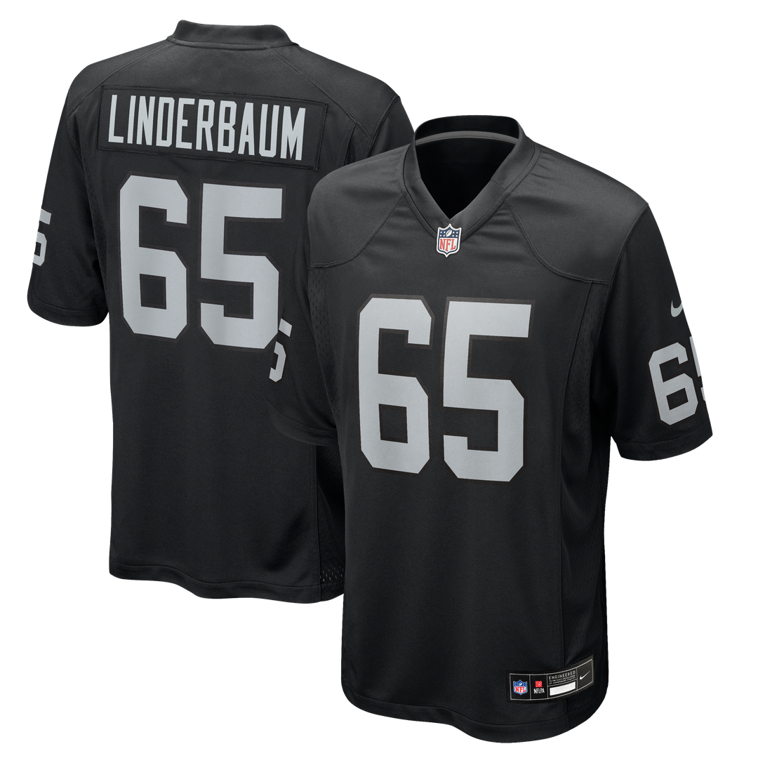 Tyler Linderbaum Las Vegas Raiders Black Team Game Jersey