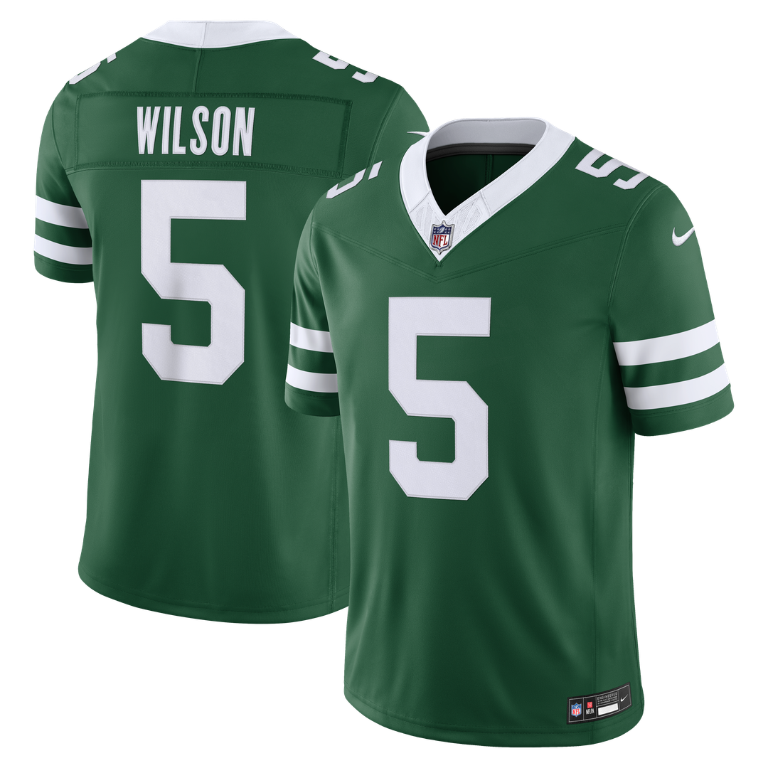 Garrett Wilson New York Jets Legacy Green Team Vapor F.U.S.E. Stitched Limited Jersey