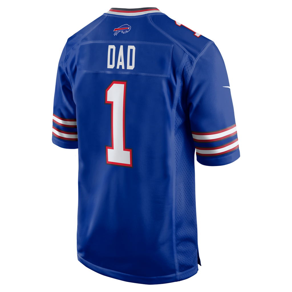 Buffalo Bills Number 1 Dad Royal Game Jersey