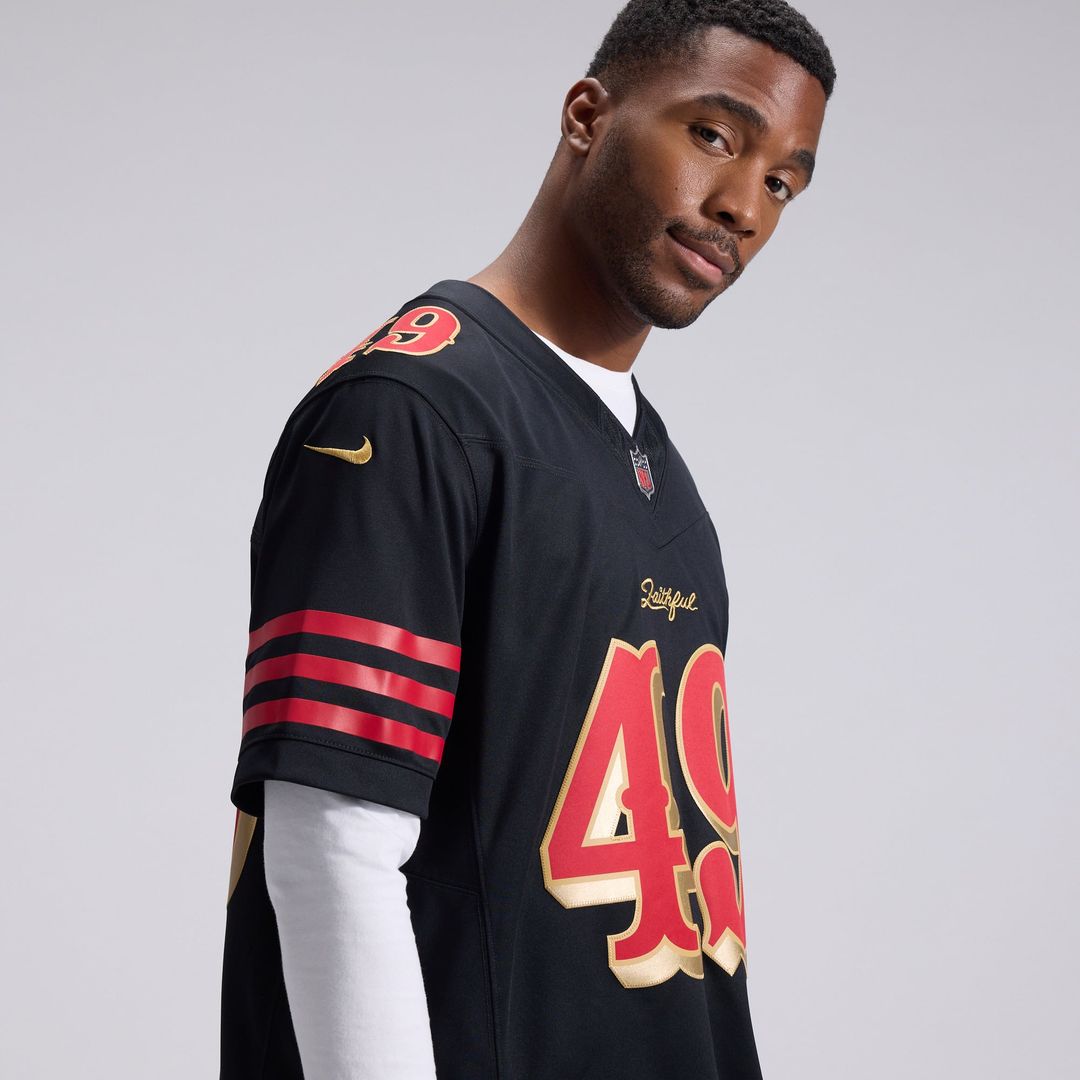 The Faithful San Francisco 49ers Black Rivalries Collection Stitched Limited Jersey