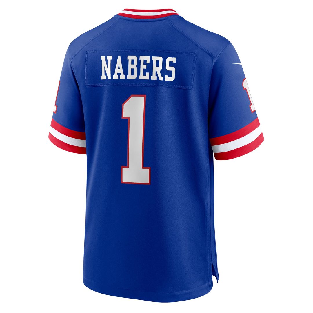 Malik Nabers New York Giants Royal Game Player Jersey