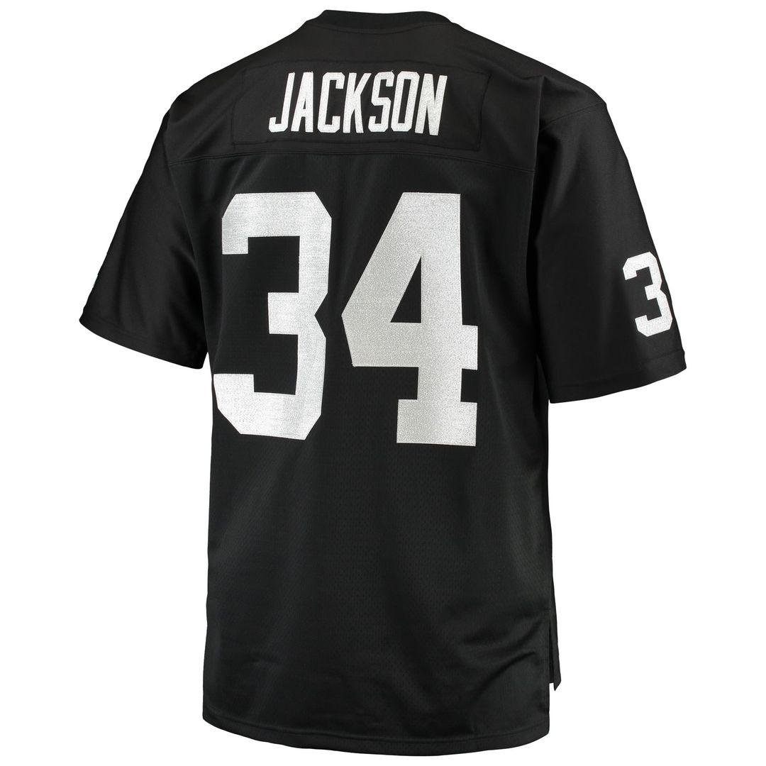 Bo Jackson Las Vegas Raiders Black Big & Tall 1988 Retired Player Replica Jersey