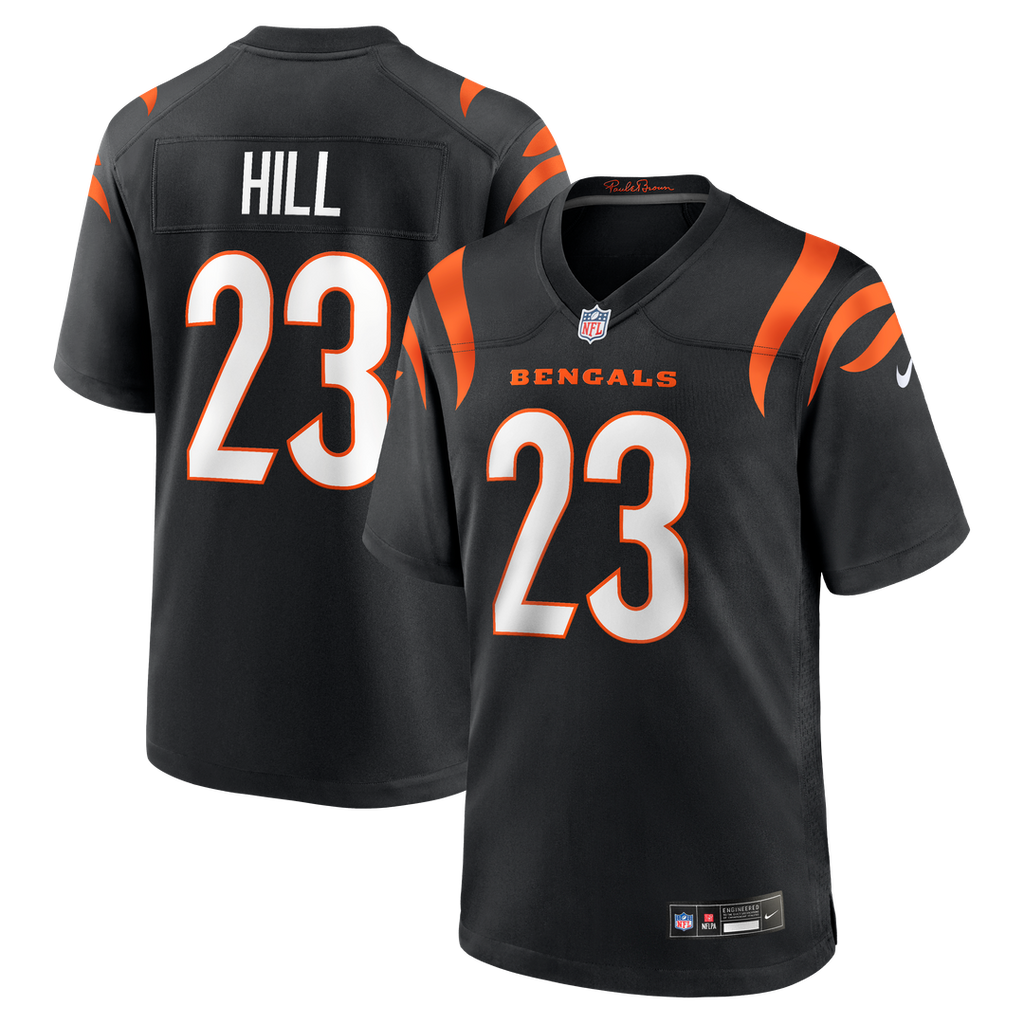 Daxton Hill Cincinnati Bengals Black Player Game Jersey