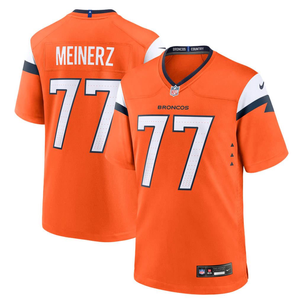 Quinn Meinerz Denver Broncos Orange Team Game Jersey