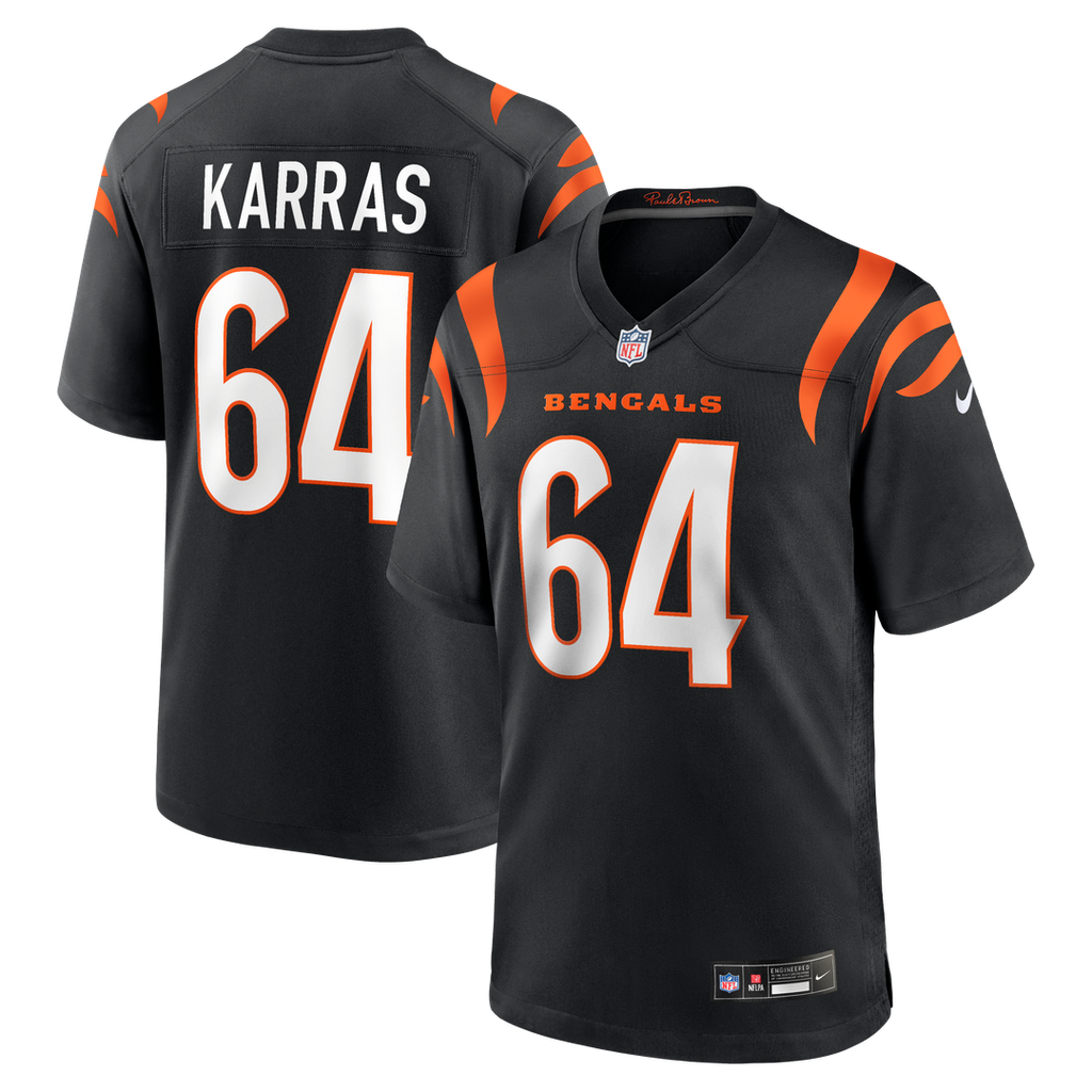 Ted Karras Cincinnati Bengals Black Game Player Jersey