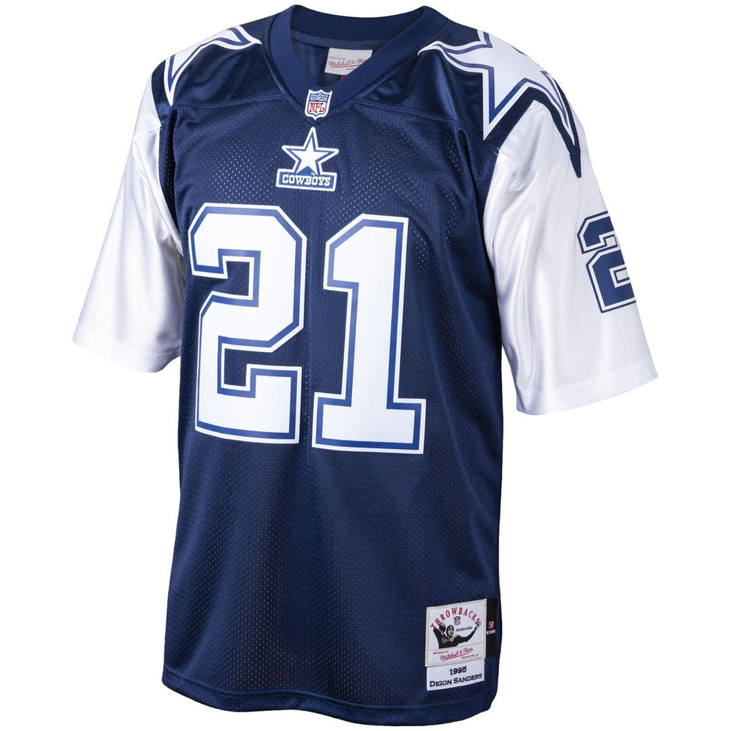 Deion Sanders Dallas Cowboys Navy Big & Tall 1995 Retired Player Replica Jersey