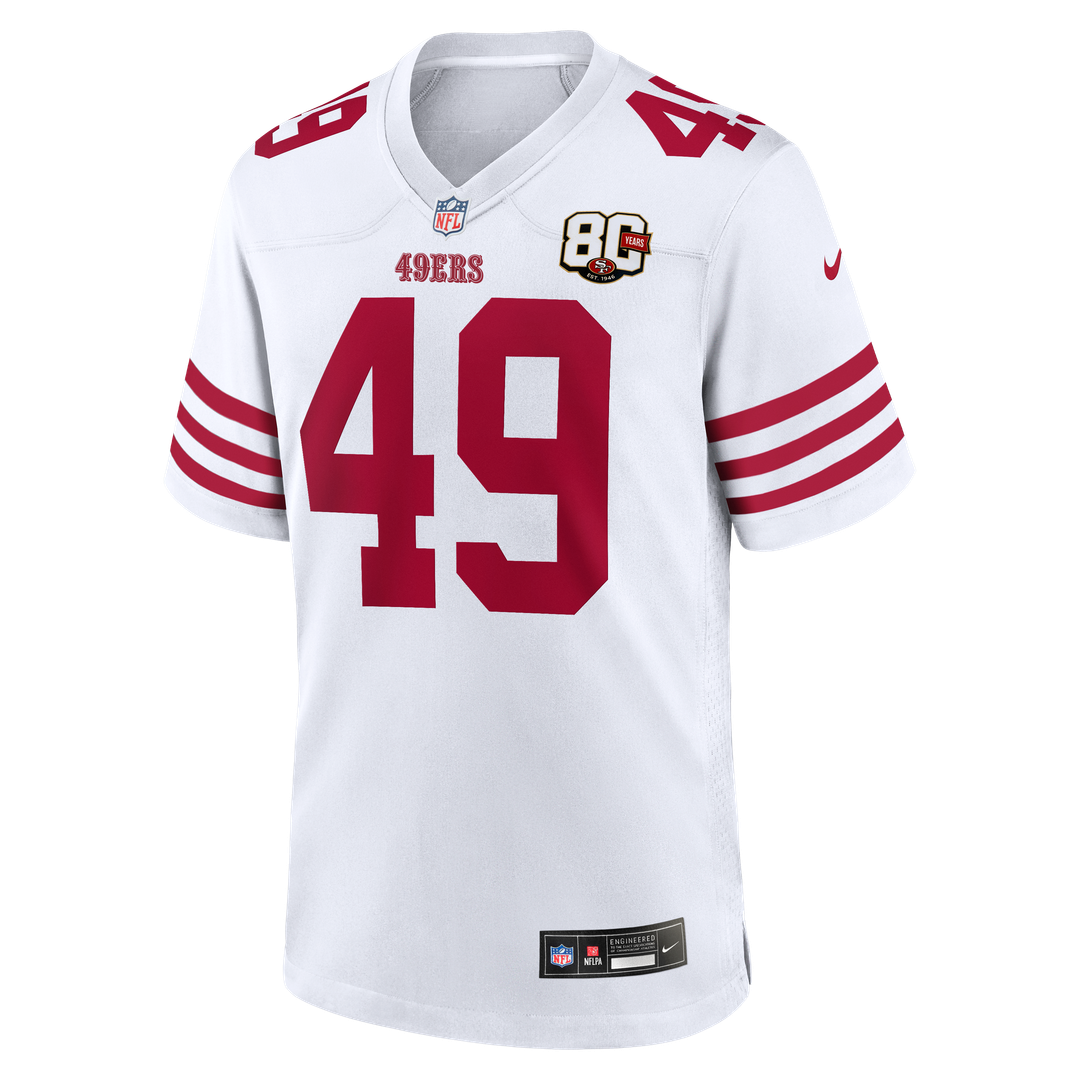 The Faithful San Francisco 49ers White 80th Anniversary Game Jersey