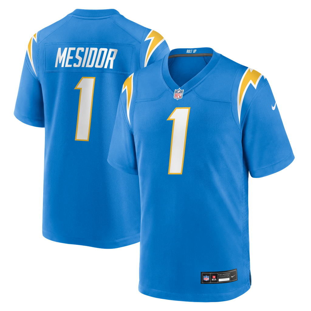 Akheem Mesidor Los Angeles Chargers Powder Blue Team Game Jersey