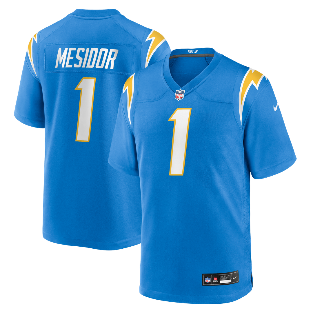 Akheem Mesidor Los Angeles Chargers Powder Blue Team Game Jersey