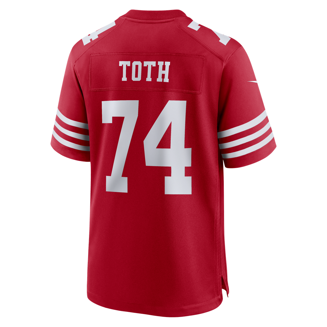 Brett Toth San Francisco 49ers Scarlet Team Game Jersey