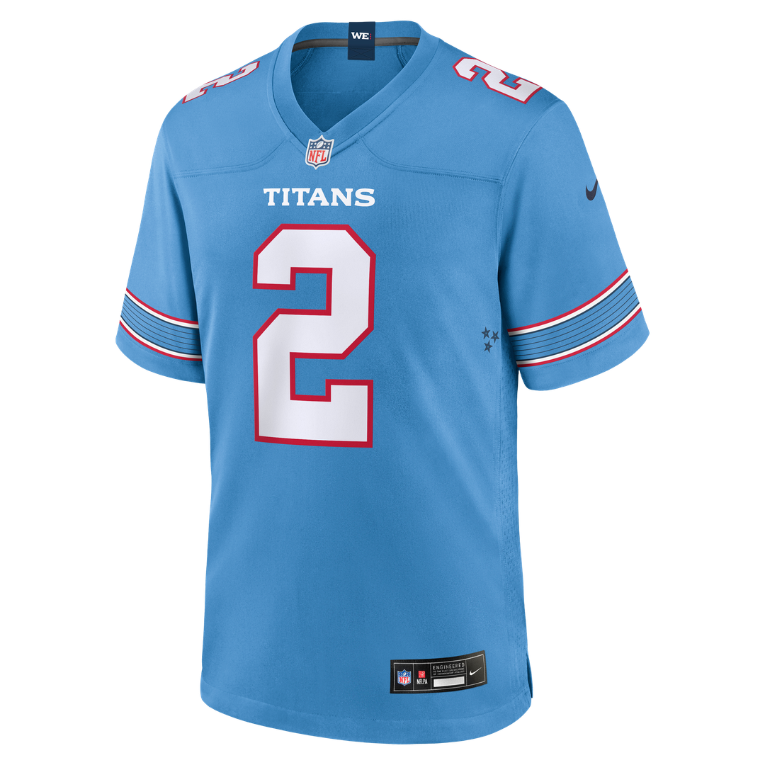 Tyjae Spears Tennessee Titans Light Blue Game Jersey