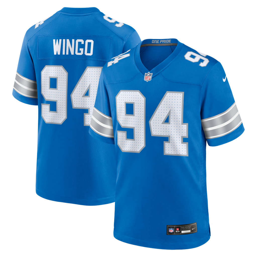 Mekhi Wingo Detroit Lions Blue Team Game Jersey