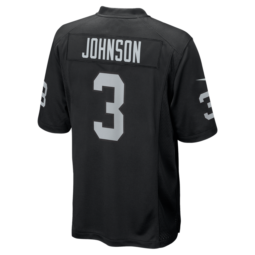 Taron Johnson Las Vegas Raiders Black Team Game Jersey