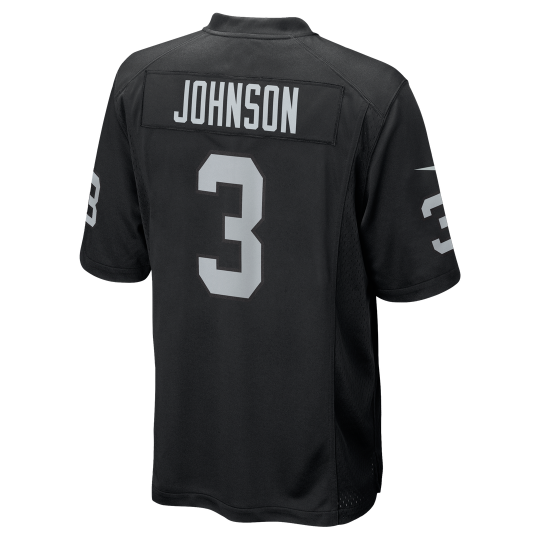 Taron Johnson Las Vegas Raiders Black Team Game Jersey