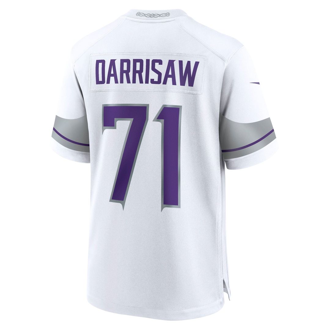 Christian Darrisaw Minnesota Vikings White Alternate Game Jersey