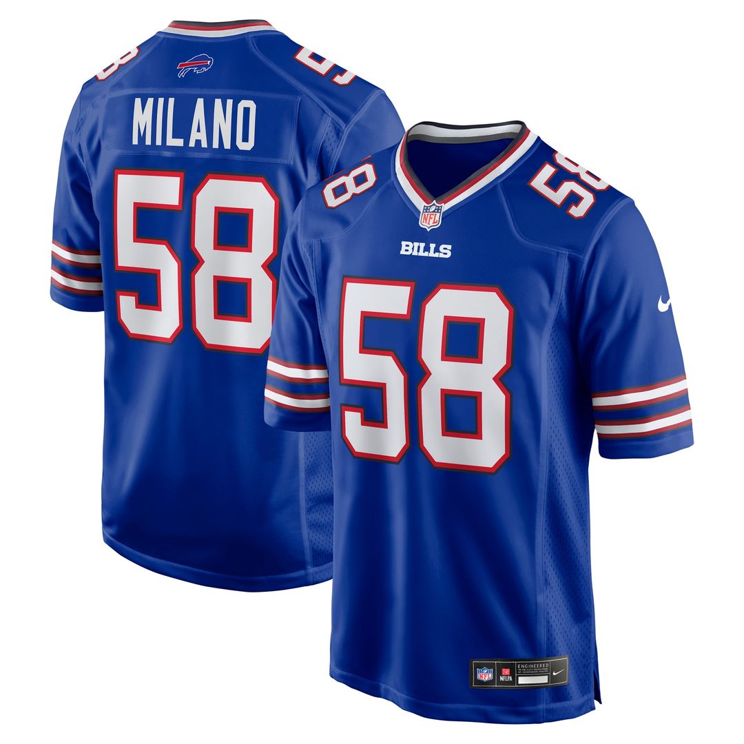 Matt Milano Buffalo Bills Red Alternate Game Jersey