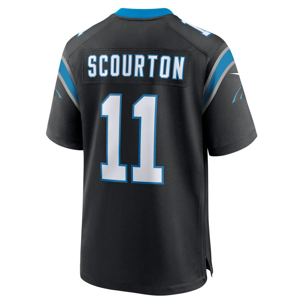 Nic Scourton Carolina Panthers Black Team Game Jersey